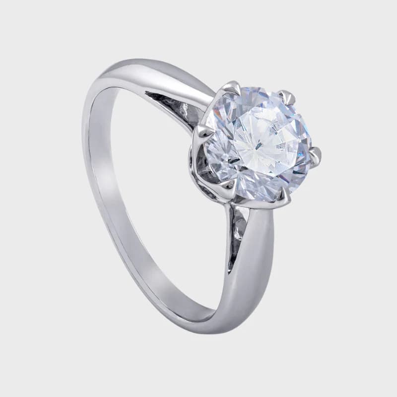 Silver Ring with Diamond